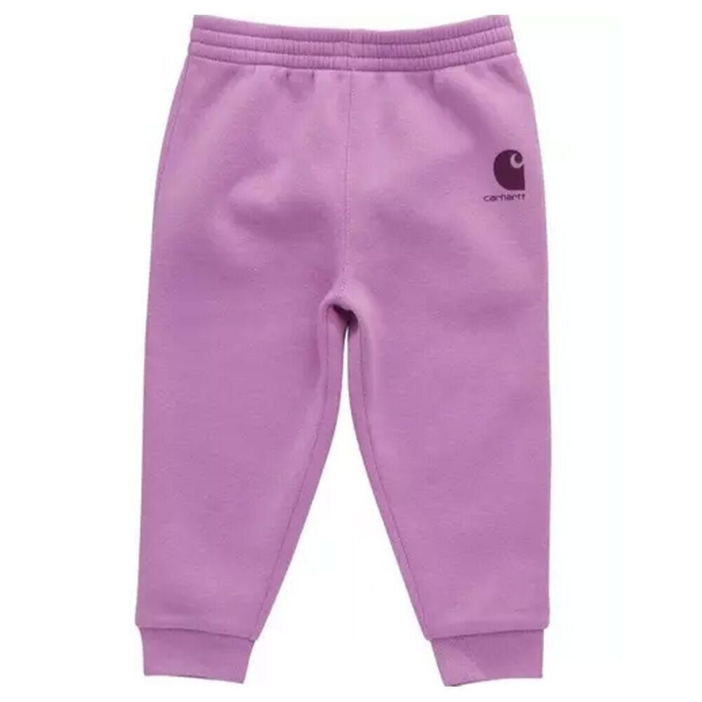 image of Toddler Girl's Elastic Waistband Fleece Logo Sweatpants