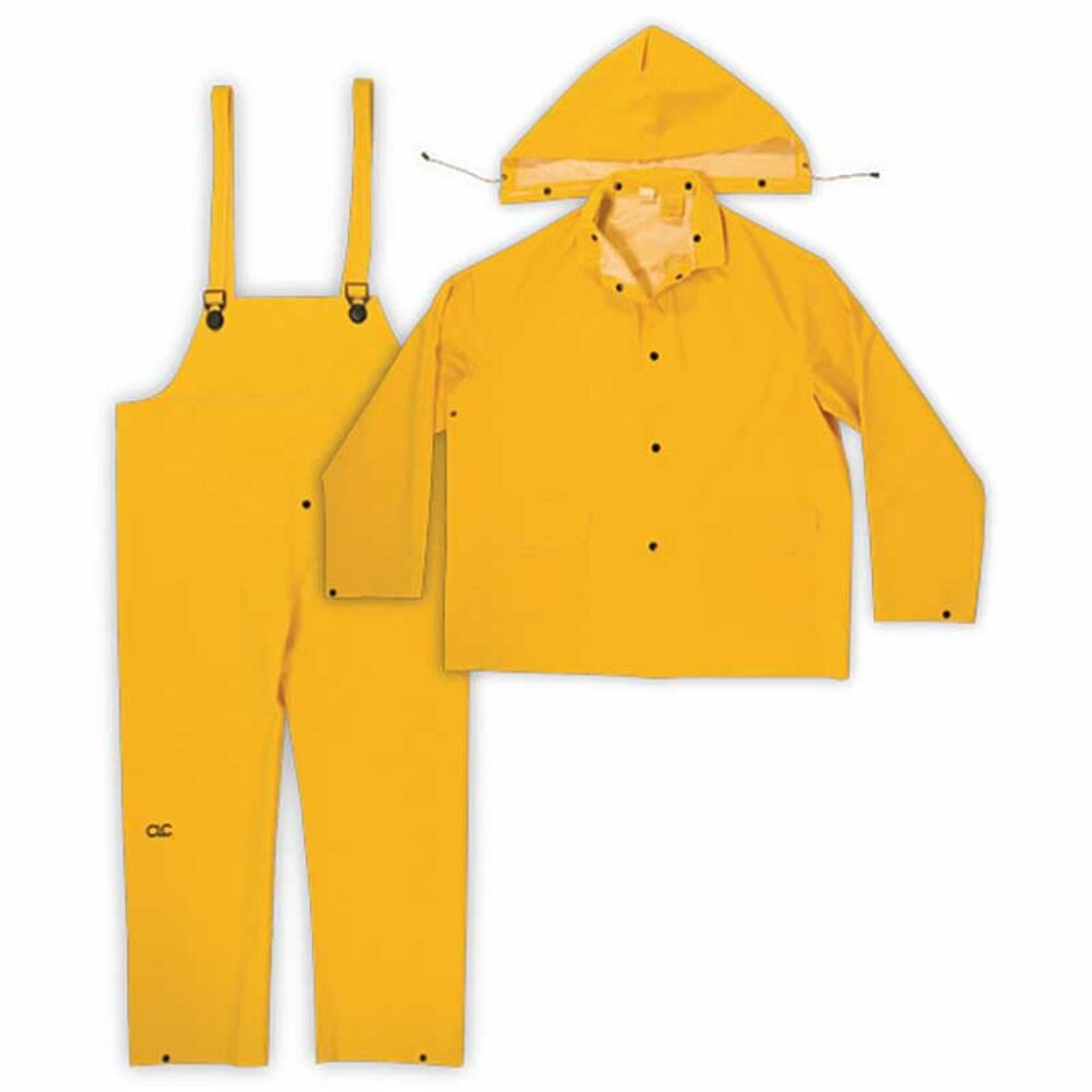 image of 3-Piece Heavyweight Yellow PVC Rain Suit