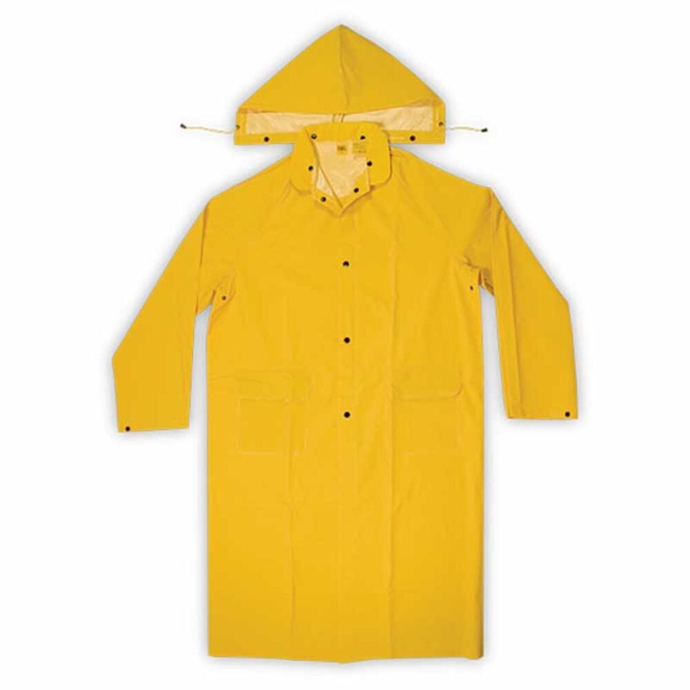 image of 2-Piece Heavyweight Yellow PVC Trench Coat