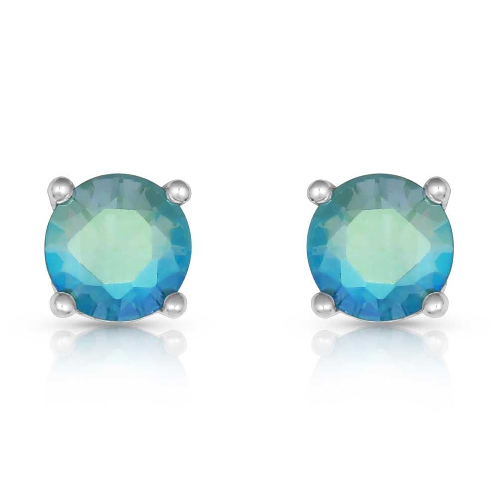 image of Luminescent Blue Post Earrings