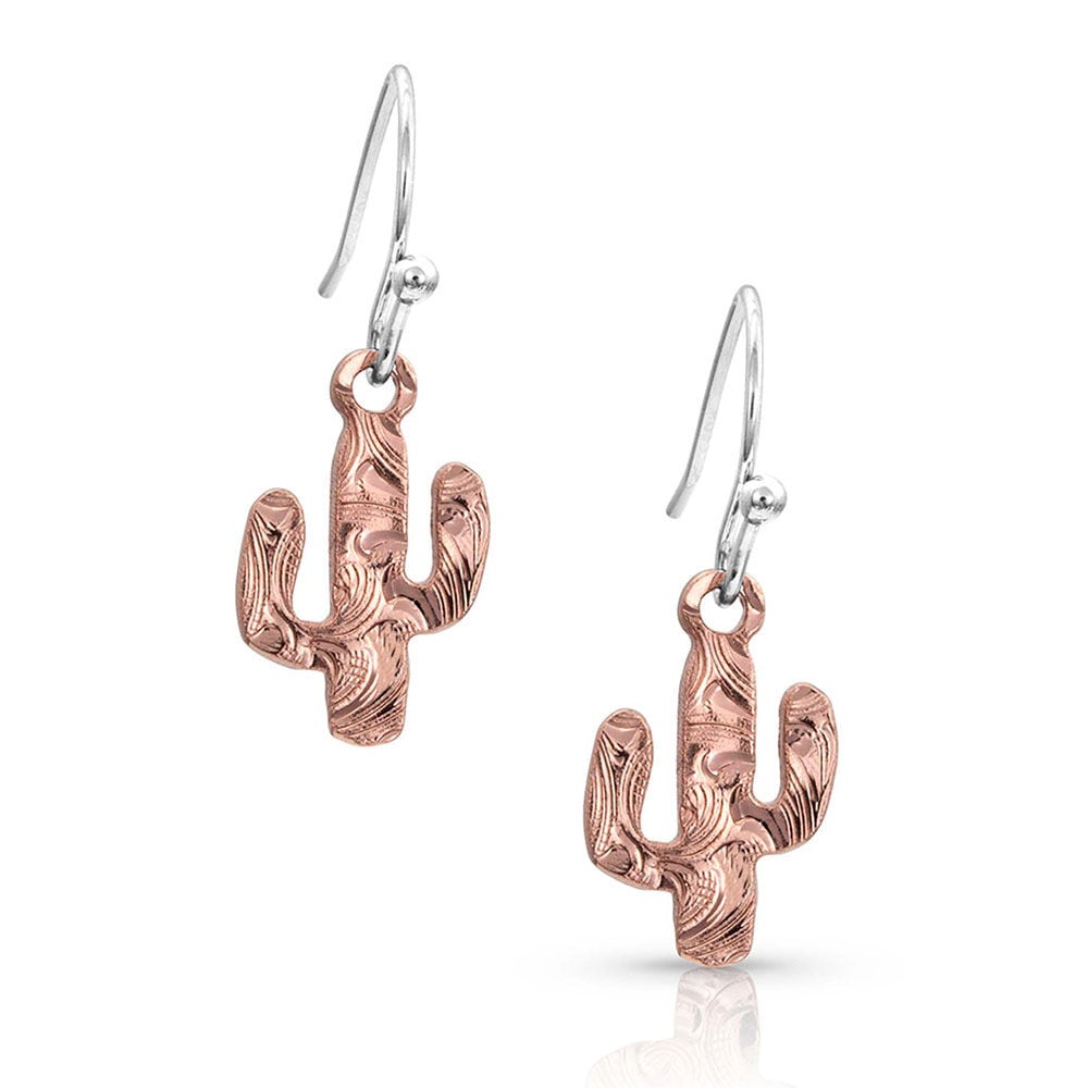 image of Desert Darling Rose Cactus Earrings