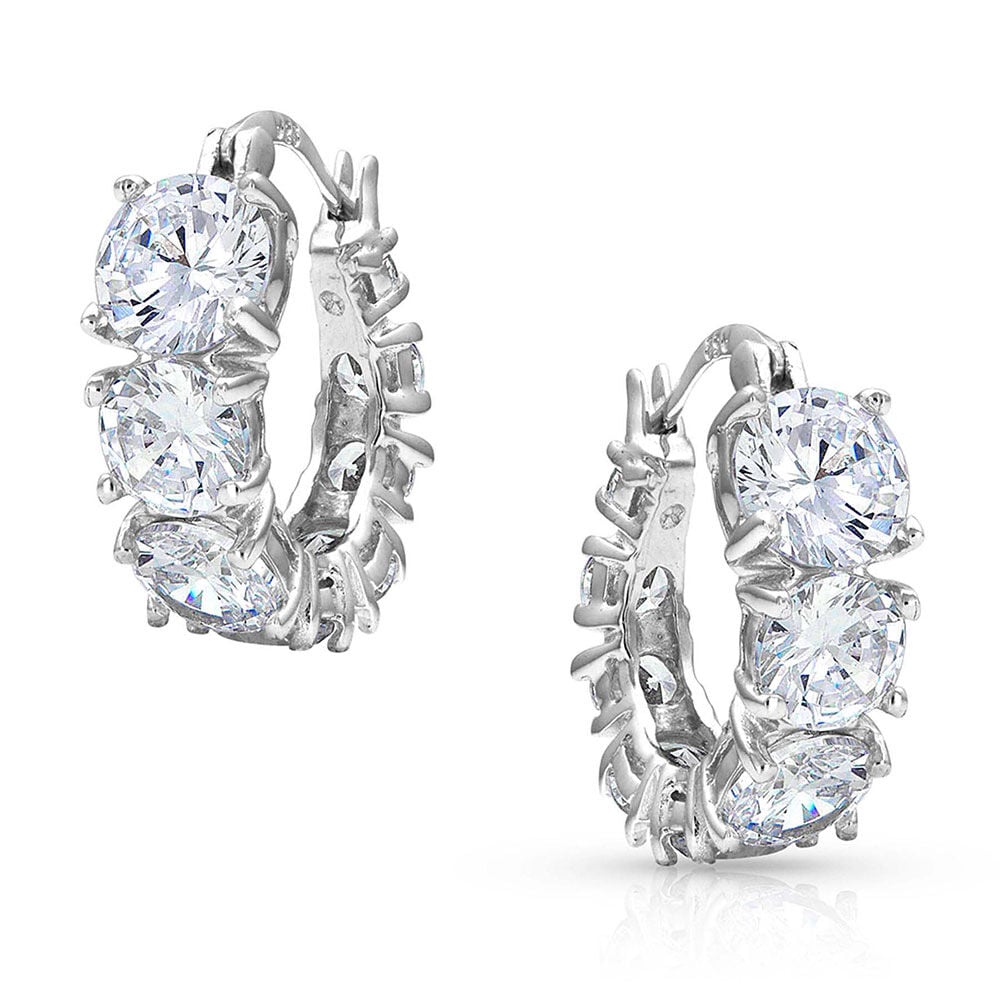image of Sliding Brilliance Hoop Earrings