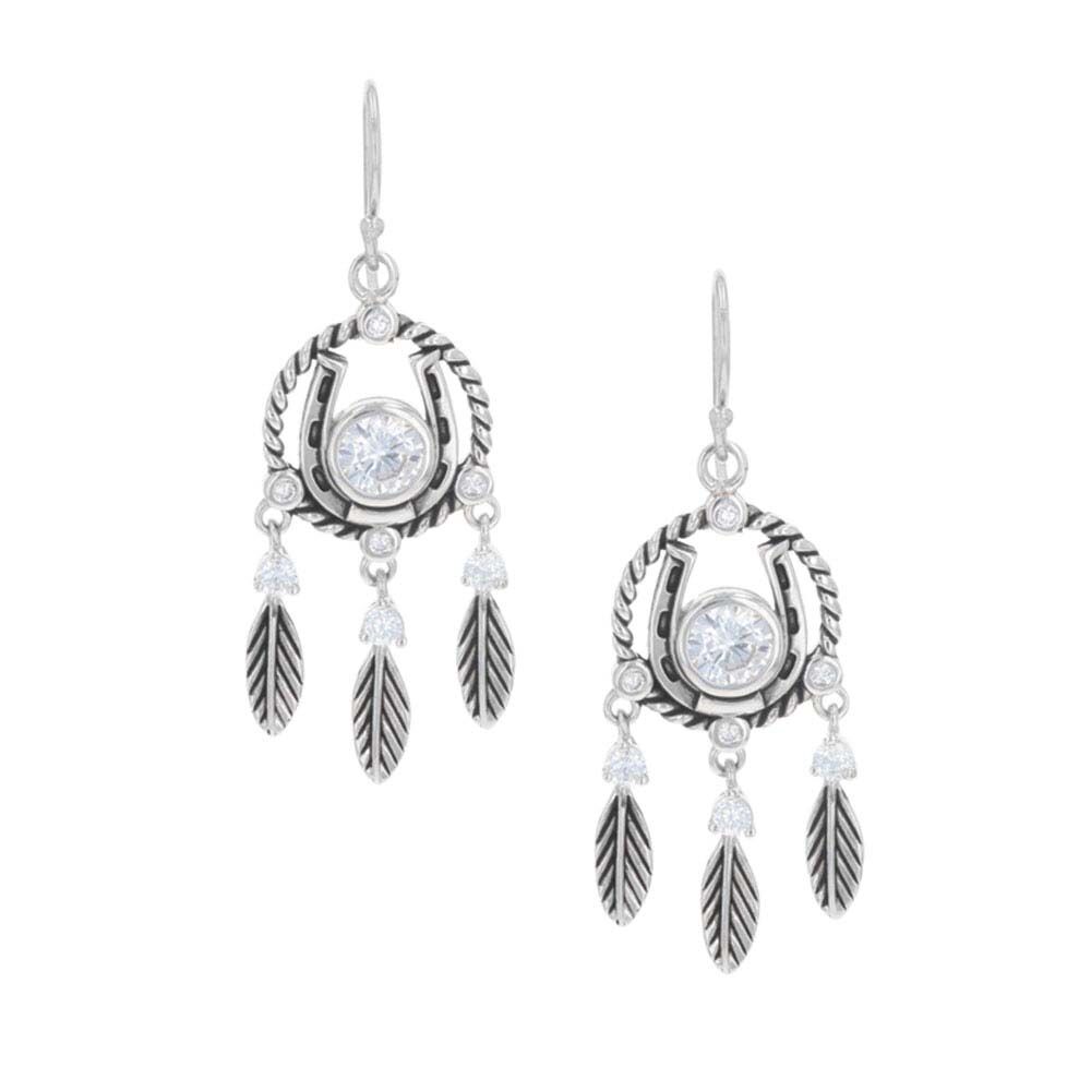 image of Horseshoe Feather Dreams Earrings
