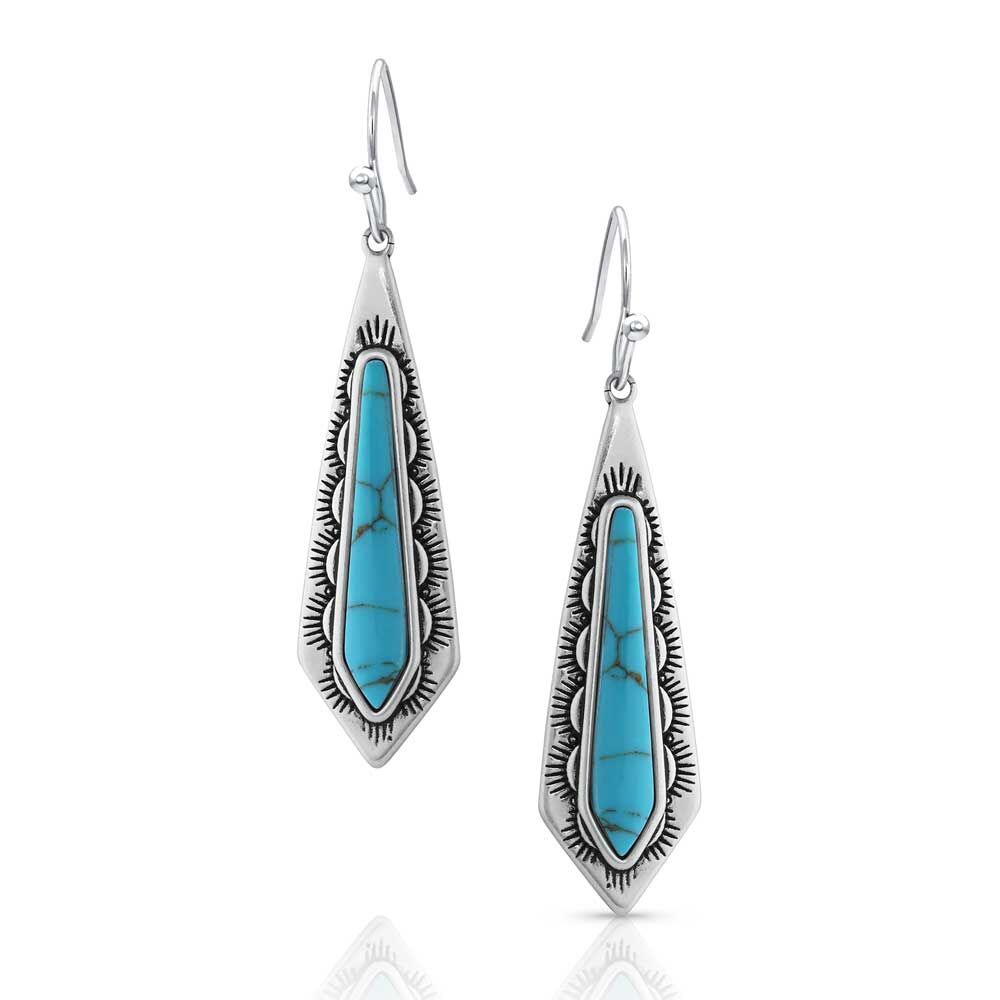 image of Southwest Turquoise Stream Earrings