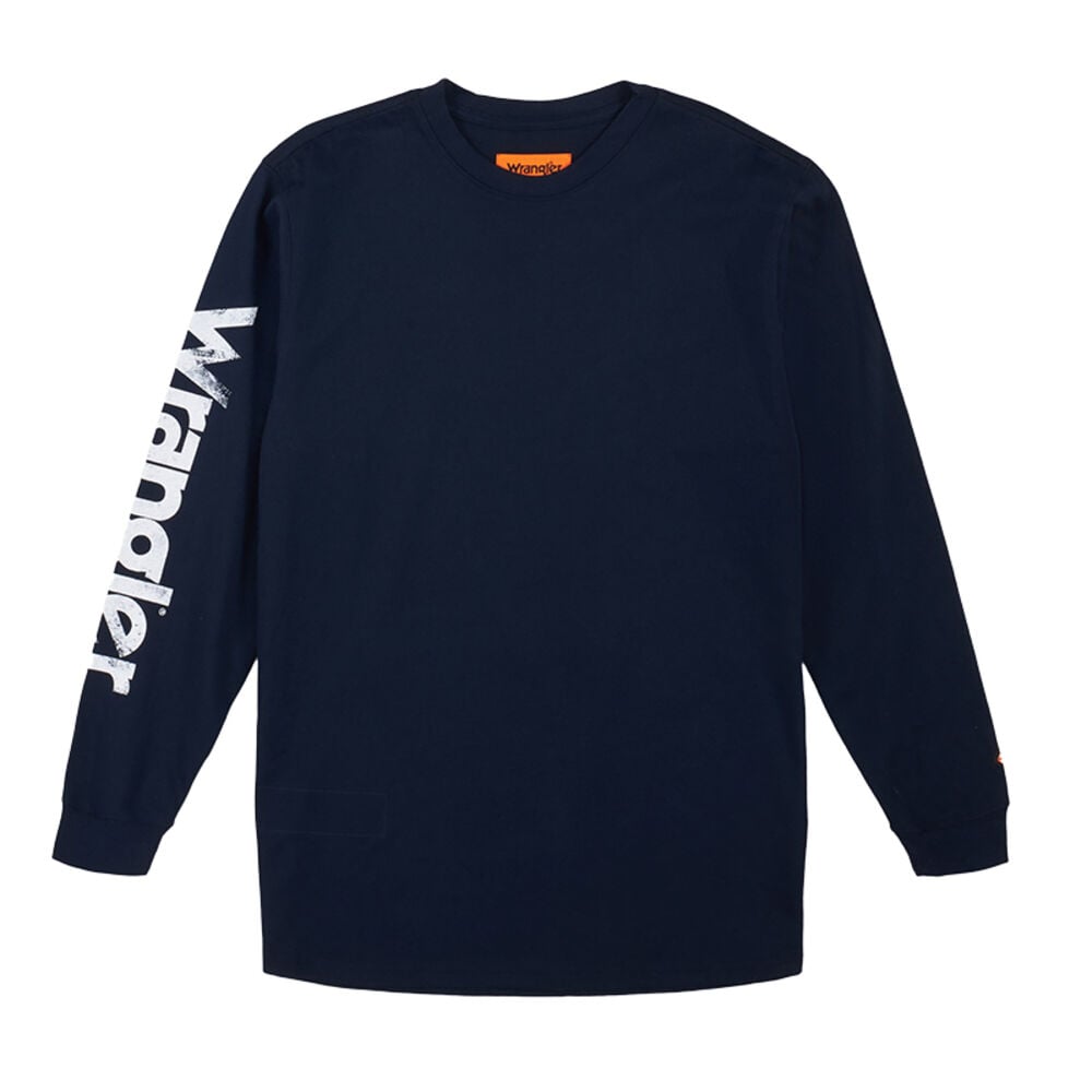 image of Men's FR Long Sleeve Graphic T- Shirt, Navy