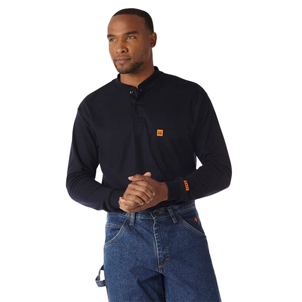 image of Wrangler FR Riggs Long Sleeve Henley Shirt