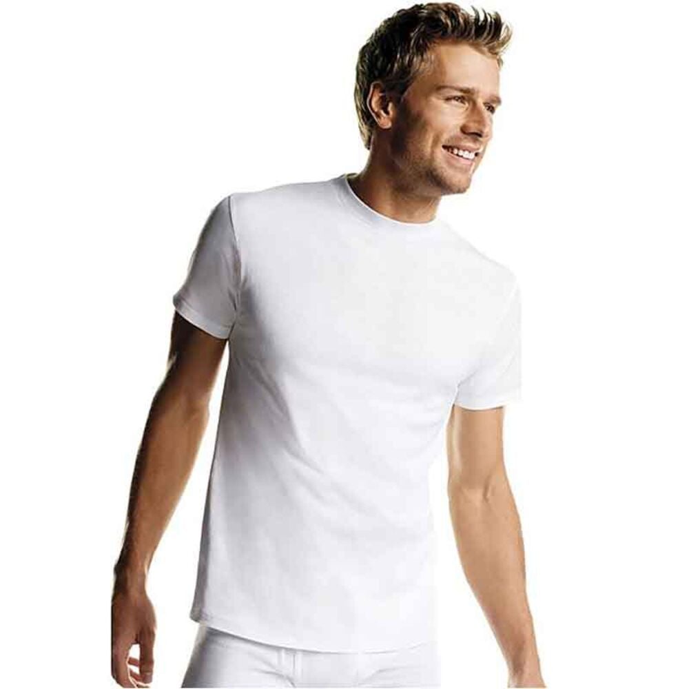 image of Men's FreshIQ ComfortSoft White Crewneck Undershirt