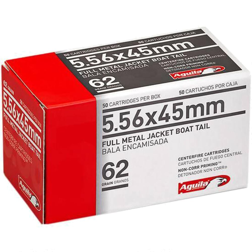 image of 5.56x45mm 62 Grain FMJ Rifle Ammunition, 50 rds