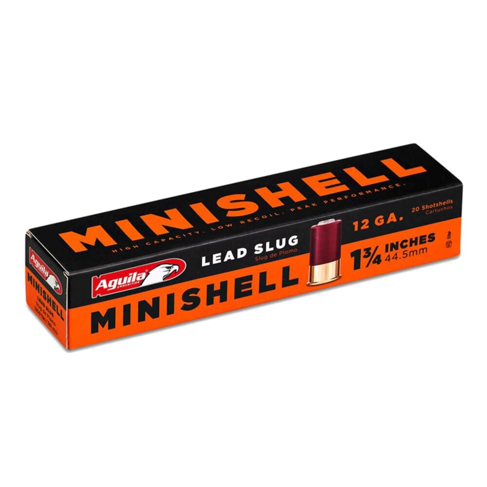 image of 12 Gauge Minishell Lead Slug Shotgun Ammunition, 20 rds