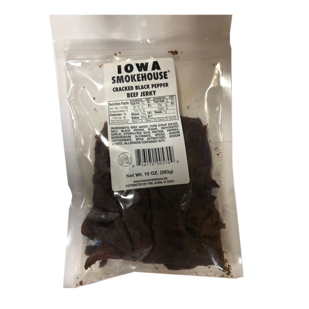 image of Cracked Black Pepper Beef Jerky, 10 oz