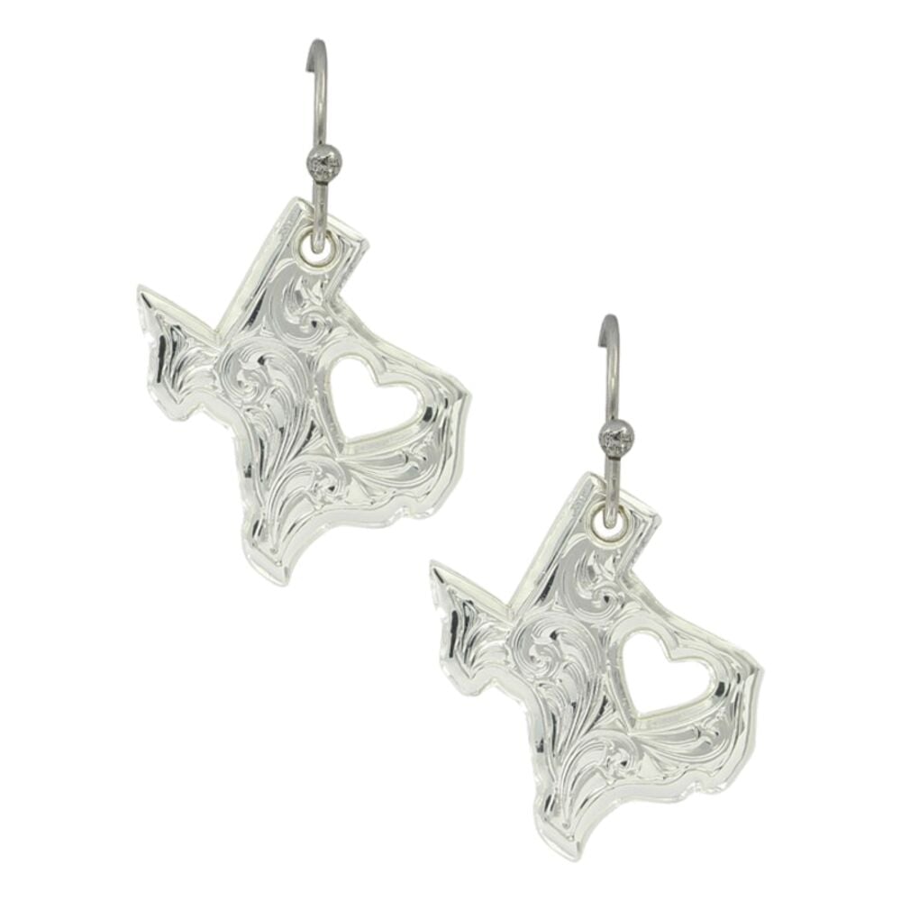 image of My Heart Belongs in Texas Earrings
