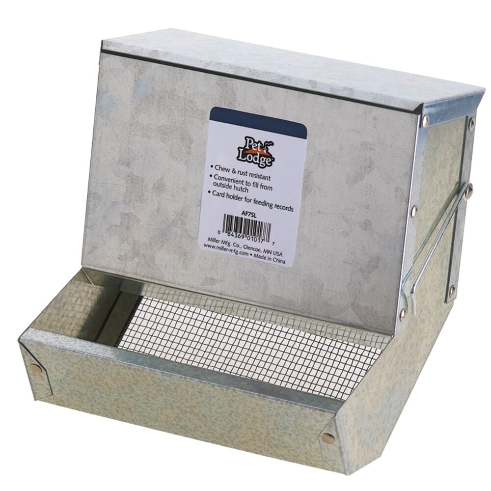 image of Small Animal Feeder with Lid and Sifter Bottom