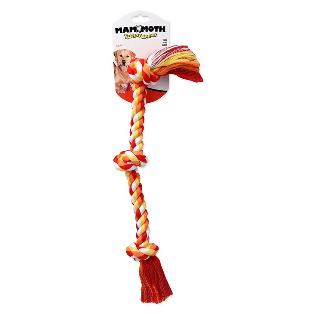 image of Mammoth 3 Knot Tug Dog Toy, 25-inch, Color May Vary