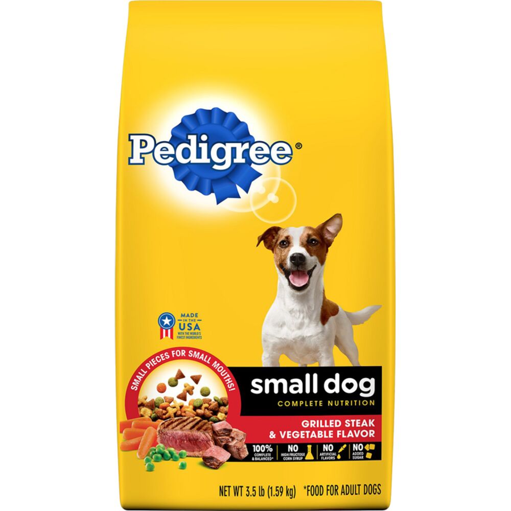 image of Small Dog Complete Nutrition Grilled Steak & Vegetable Dog Food, 3.5 lbs