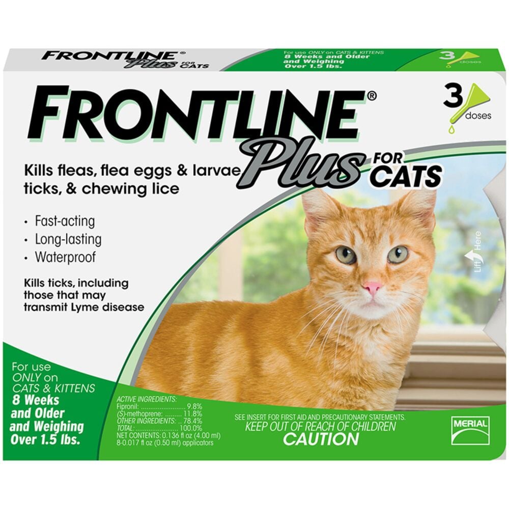 image of Flea and Tick Treatment for Cats, 3 doses