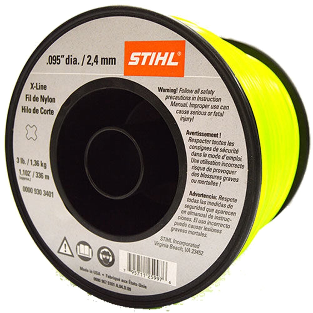 image of .095 Neon Green X-Line Trimmer Line, 1102-ft