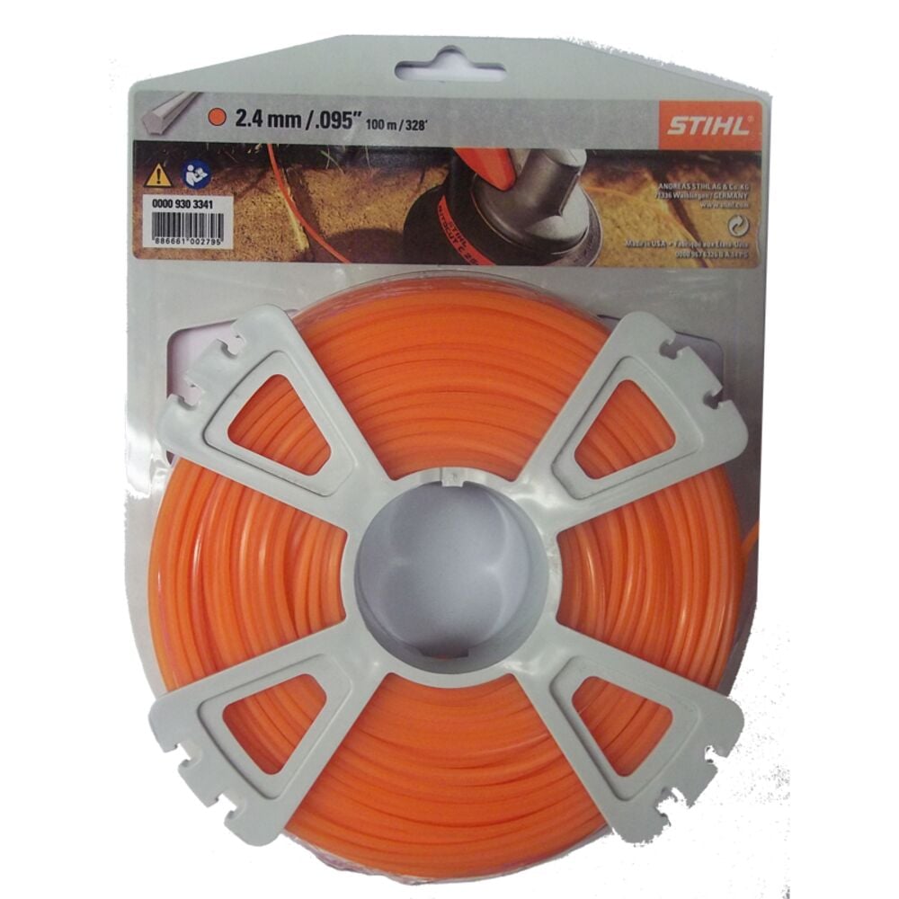 image of .095 Orange Pentagon Trimmer Line, 328-ft
