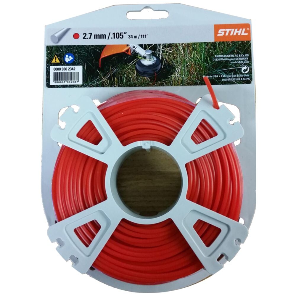 image of .105 Red Round Trimmer Line, 111-ft