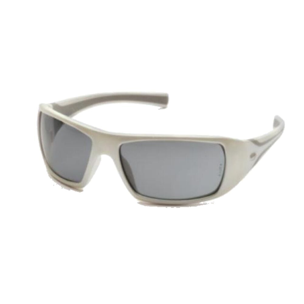 image of White Ice Safety Glasses, Silver Mirror Lens