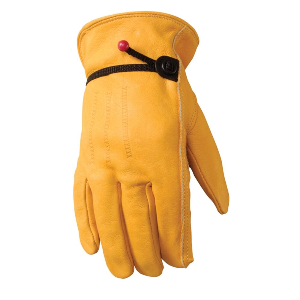 image of Leather Work Gloves with Wrist Closure, DIY, Yardwork, Construction, Motorcycle