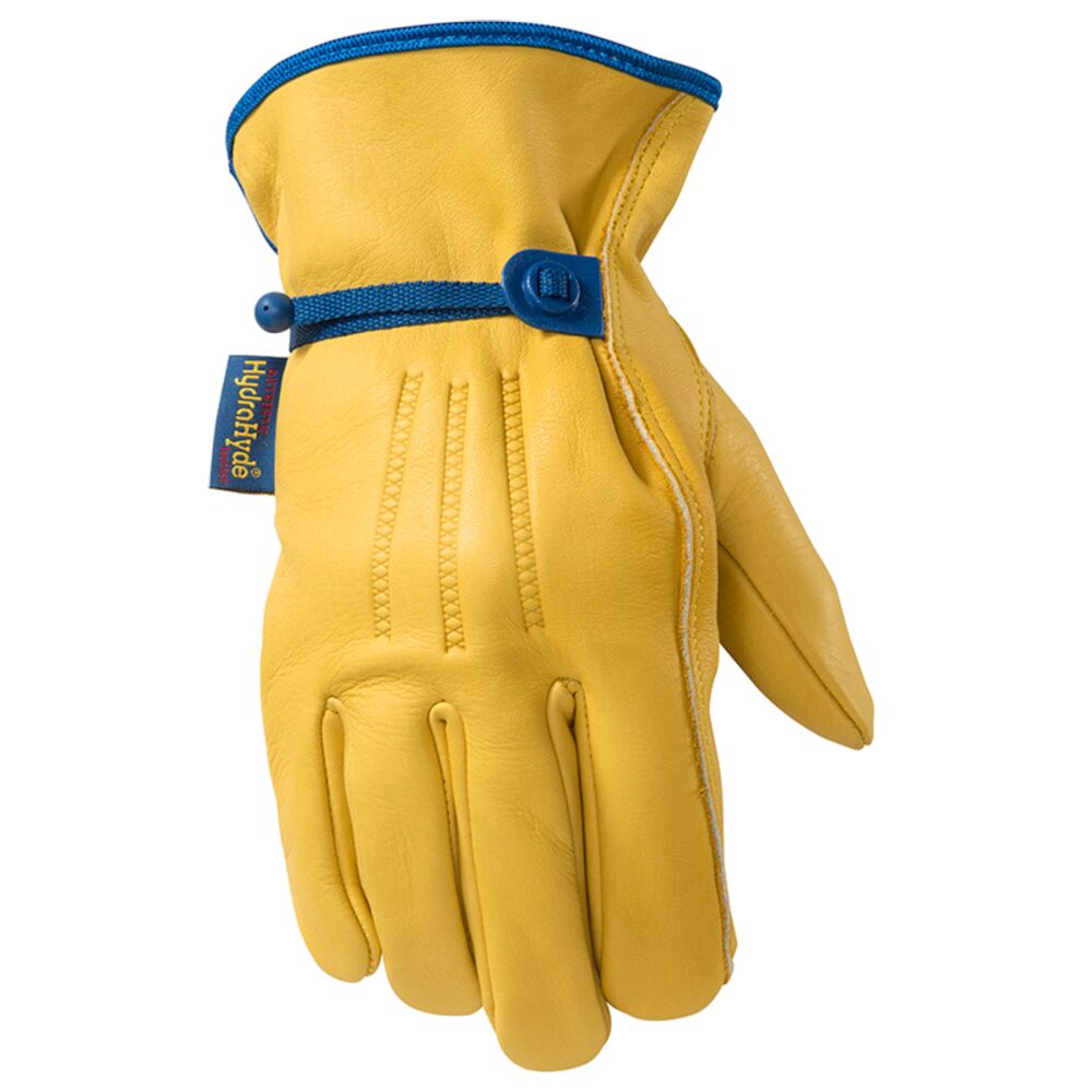 image of Men's Water-Resistant Leather Work Gloves with Wrist Closure, HydraHyde, Cowhide