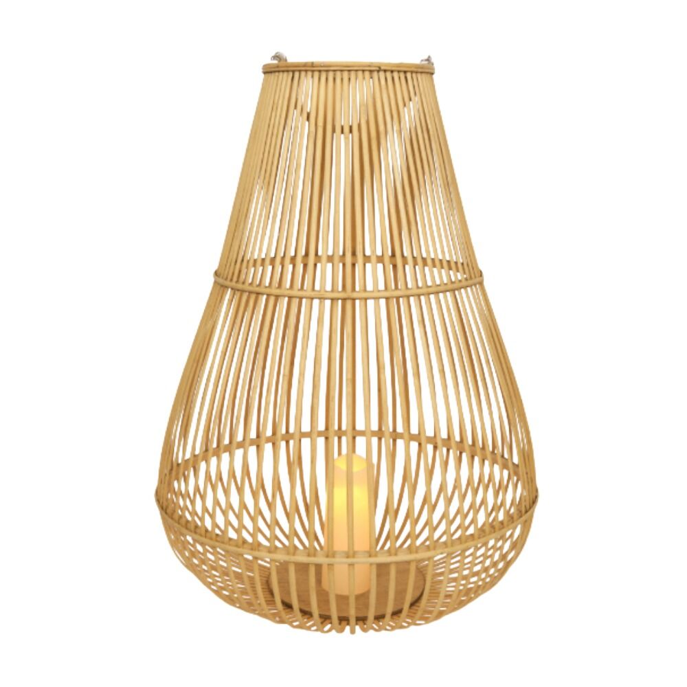 image of Bamboo Lantern with LED Candle