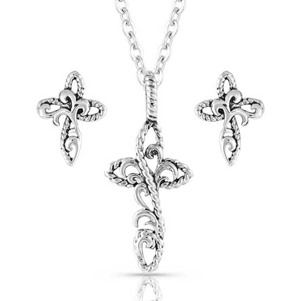 image of Hold Steady Faith Cross Jewelry Set