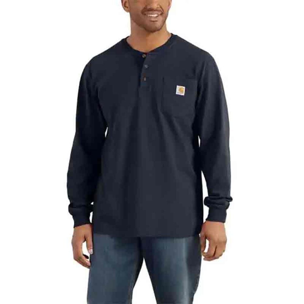 image of Men's Workwear Long Sleeve Henley Tee