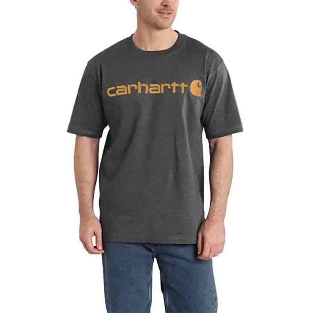 image of Men's Carbon Heather Short Sleeve Logo Tee