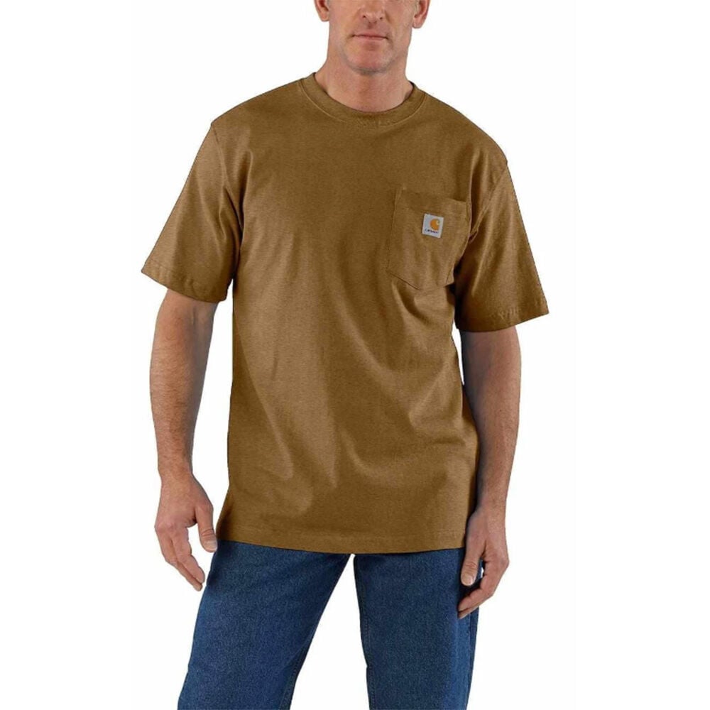image of Men's K87 Workwear Short Sleeve Pocket Tee- Walnut
