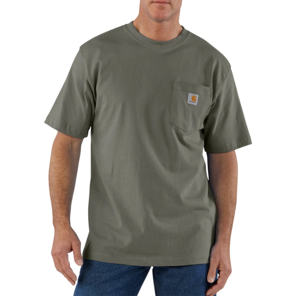 image of Men's K87 Workwear Short Sleeve Pocket Tee- Dusty Olive