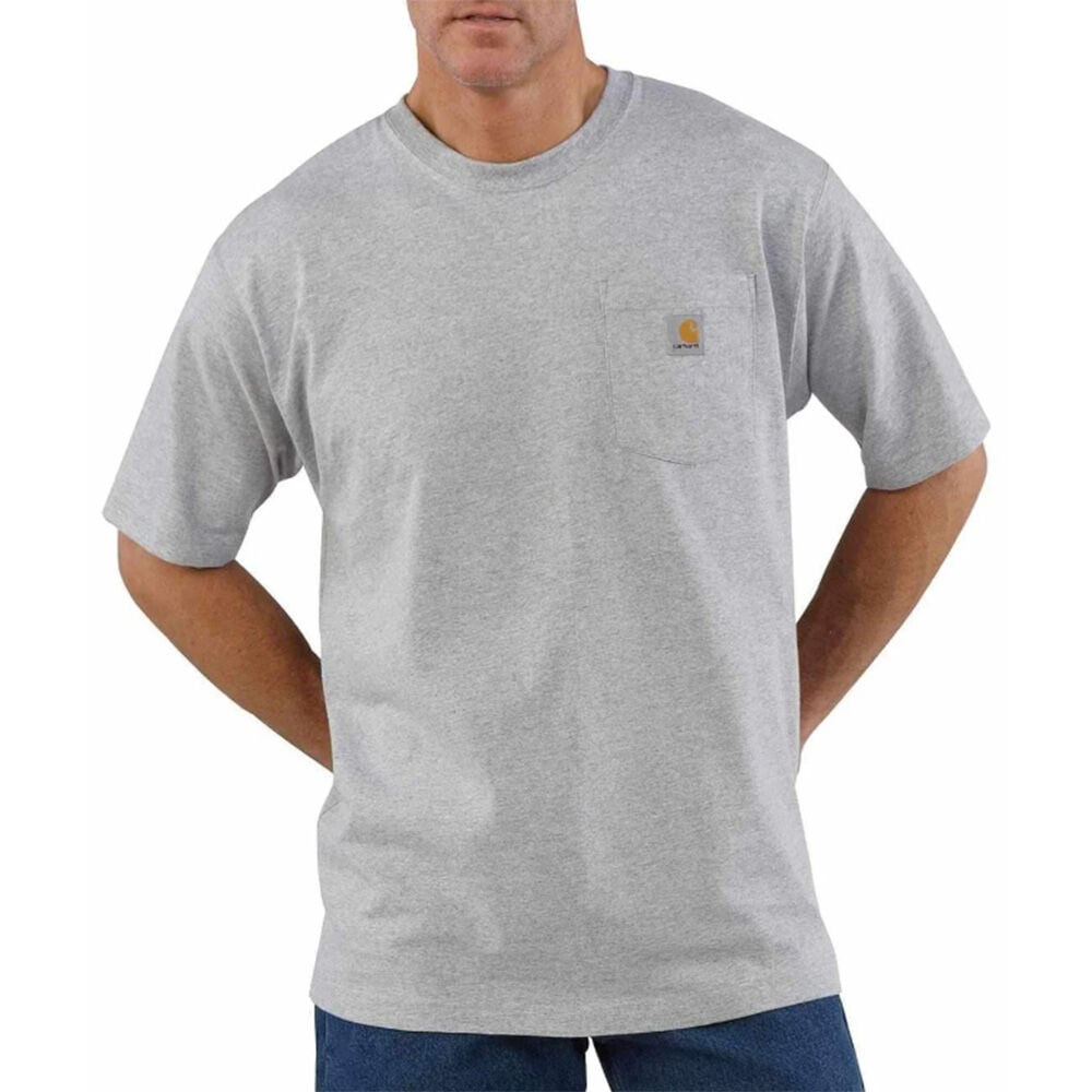 image of Men's K87 Workwear Short Sleeve Pocket Tee- Gray