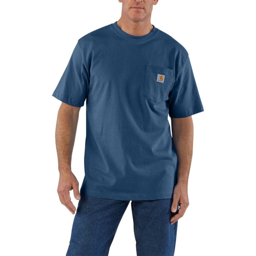 image of Men's K87 Workwear Short Sleeve Pocket Tee- Deep Ocean