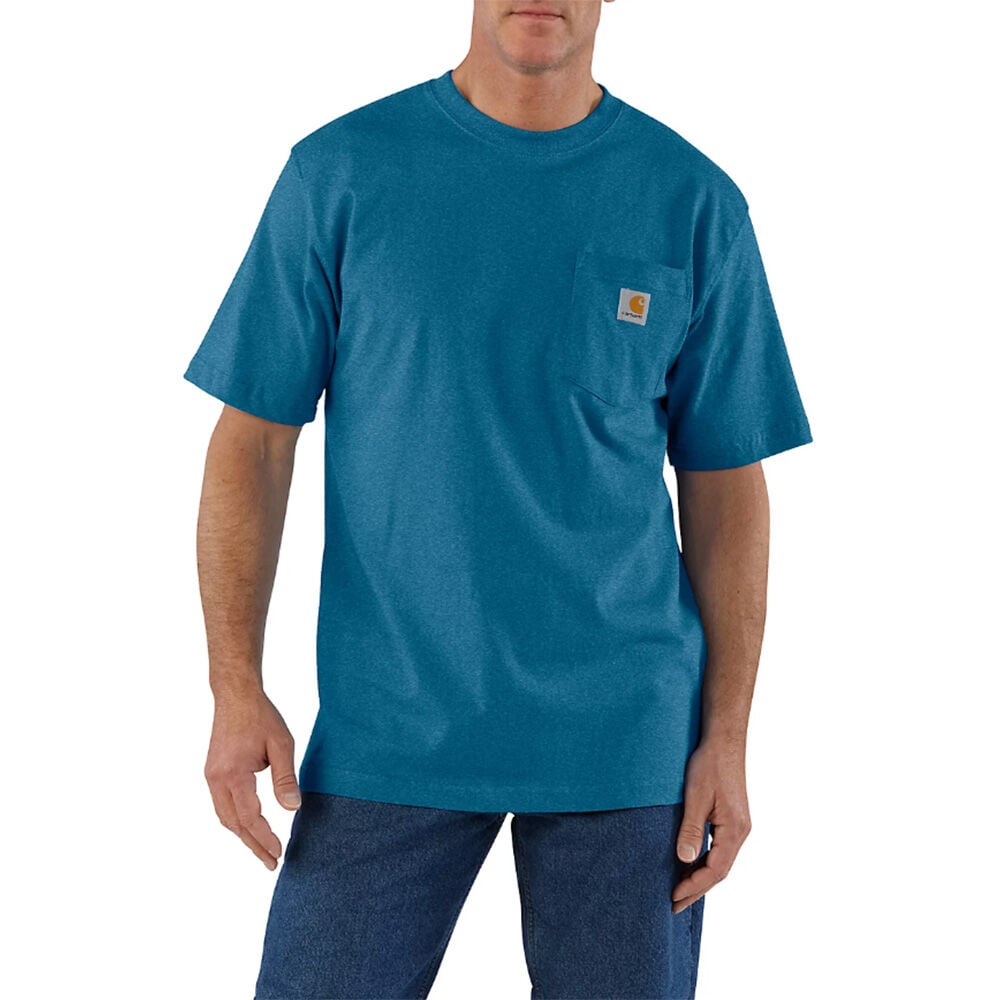 image of Men's K87 Workwear Short Sleeve Pocket Tee- Horizon Blue