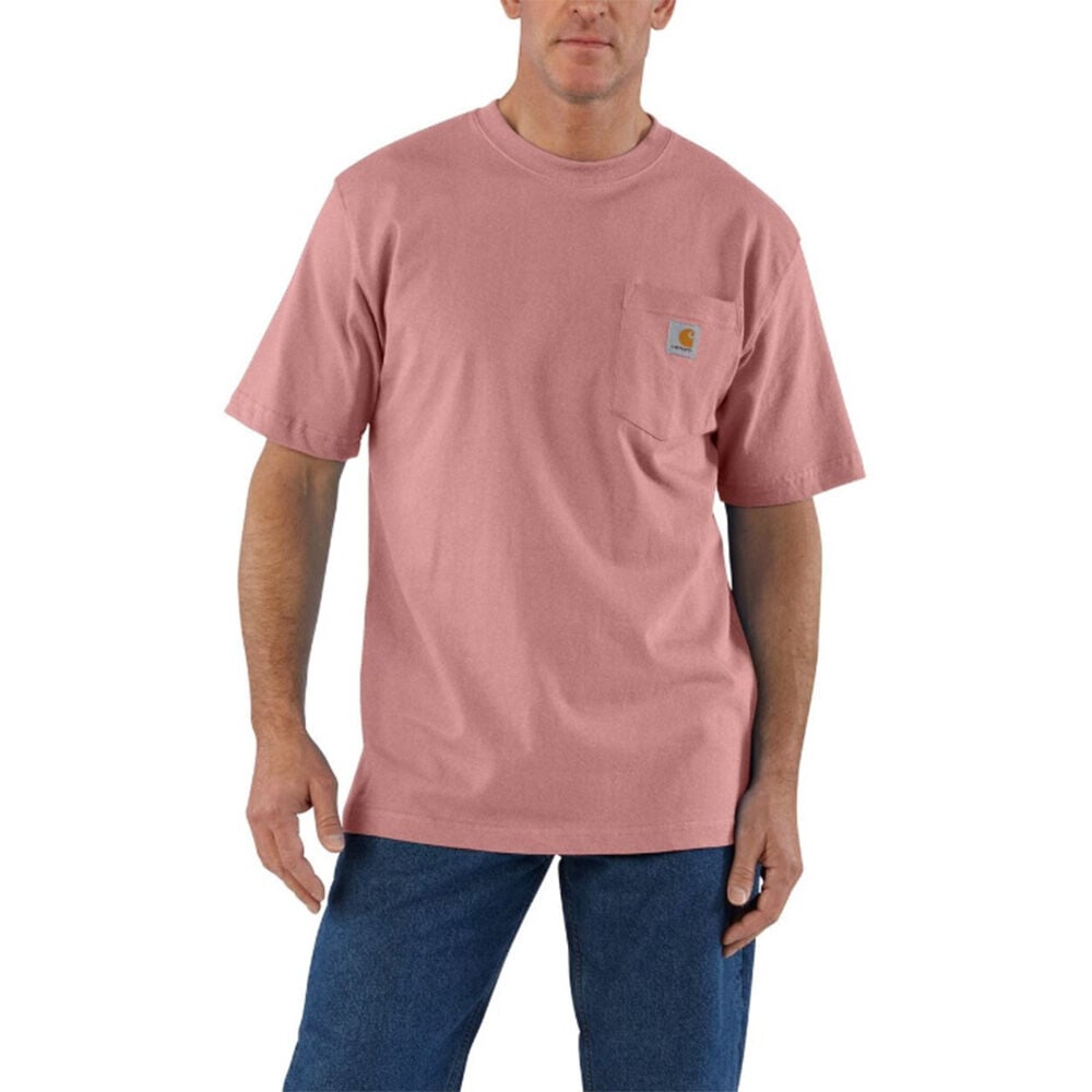 image of Men's K87 Workwear Short Sleeve Pocket Tee- Rose