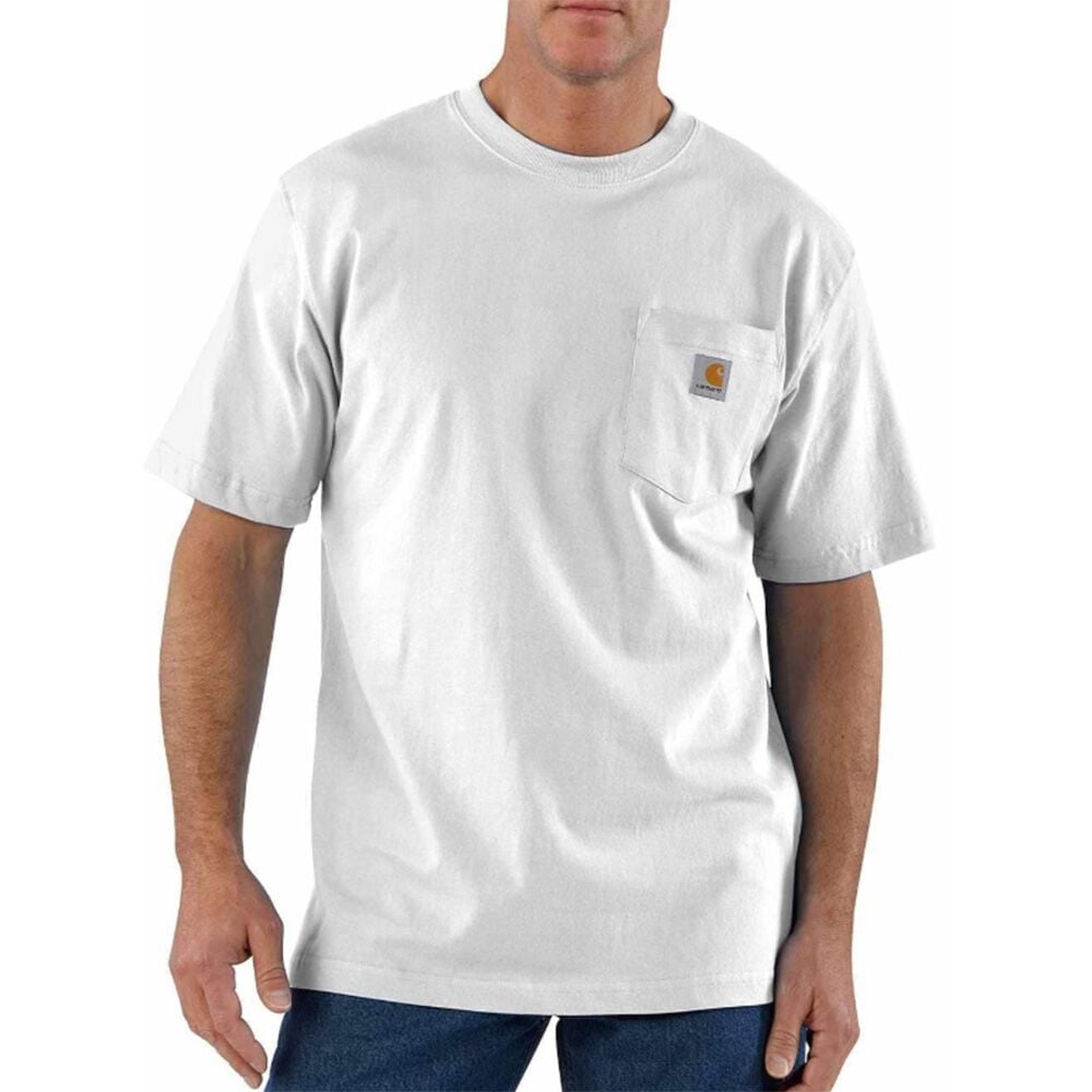 image of Men's K87 Workwear Short Sleeve Pocket Tee- White
