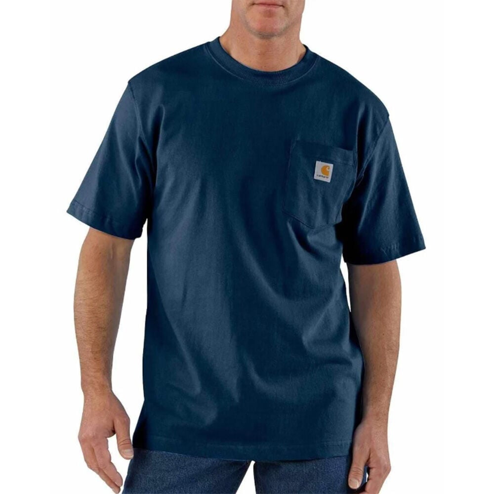 image of Men's K87 Workwear Short Sleeve Pocket Tee- Navy