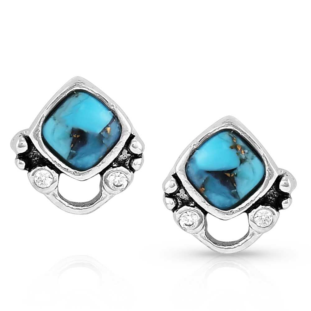 image of Moonlight Mountains Turquoise Post Earrings