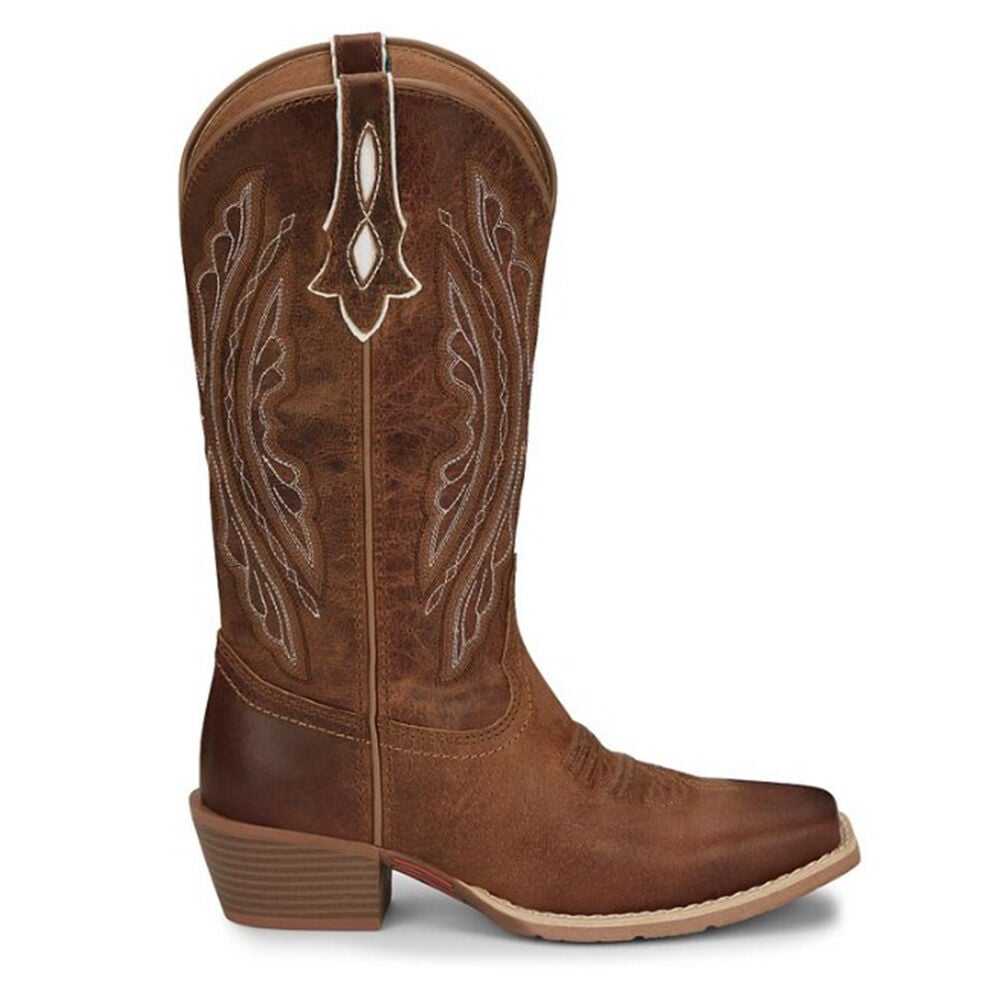 image of Women's 12 in Rein Square Toe Western Boot- Waxy Tan