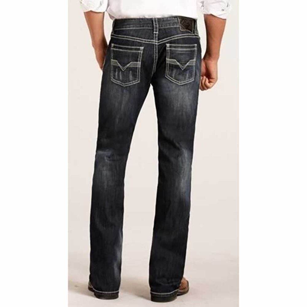 image of Men's Medium Wash Pistol Regular Fit Straight Leg ReFlex Jean
