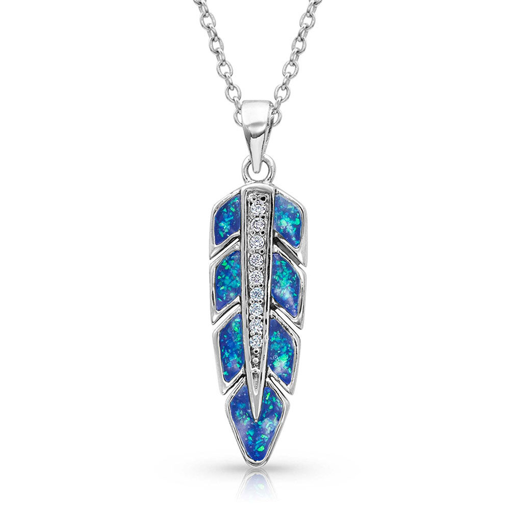 image of Hawk Feather Opal Necklace