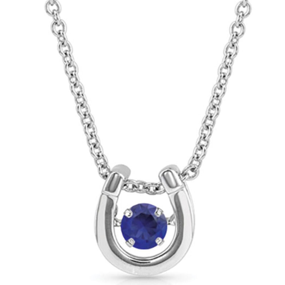 image of Dancing Birthstone Horseshoe Necklace