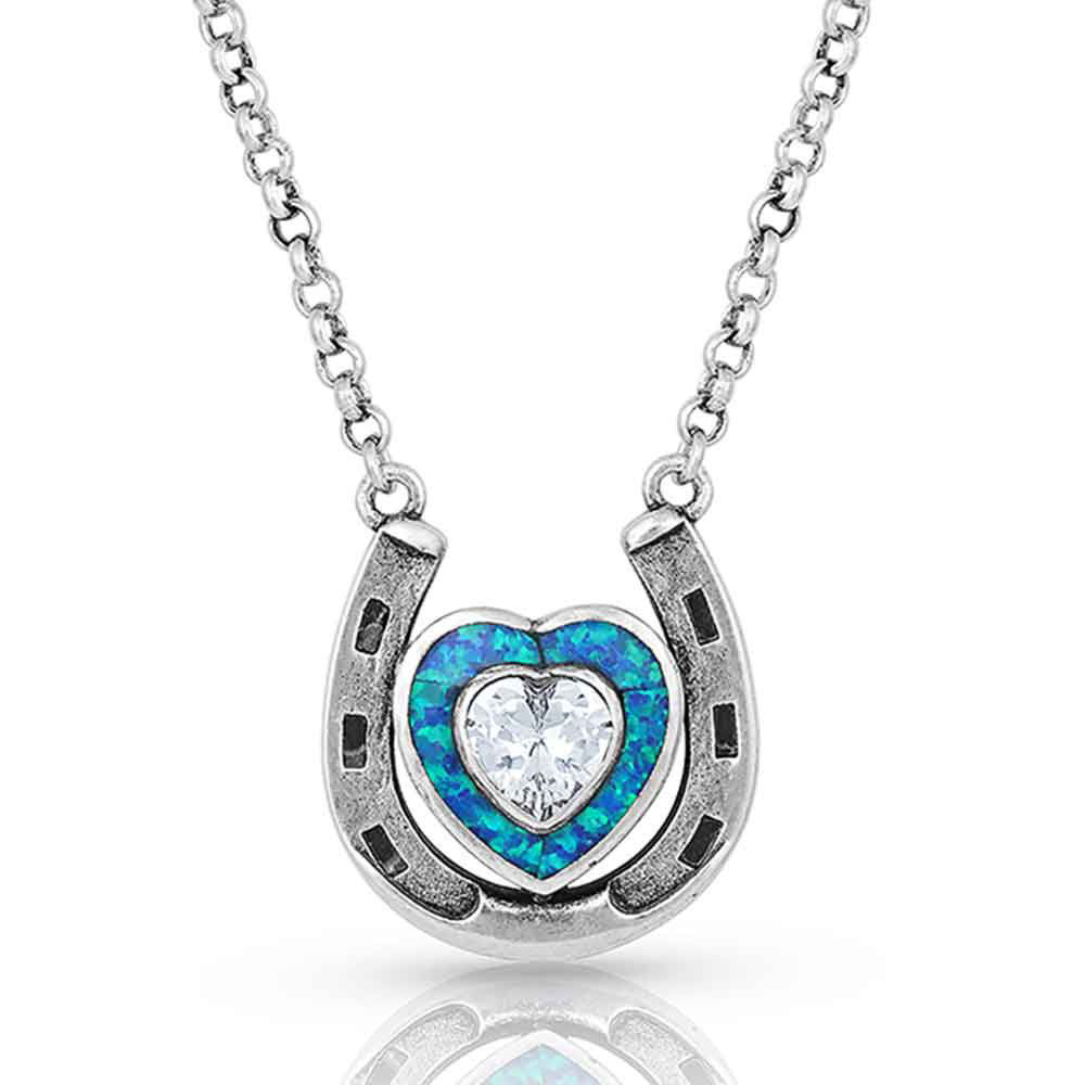image of The Love Inside Luck Horseshoe Necklace