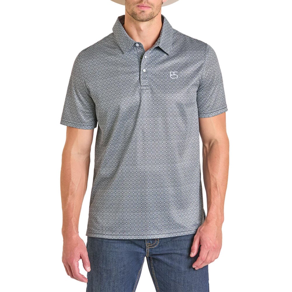 image of Men's Western Medallion Print Performance Polo