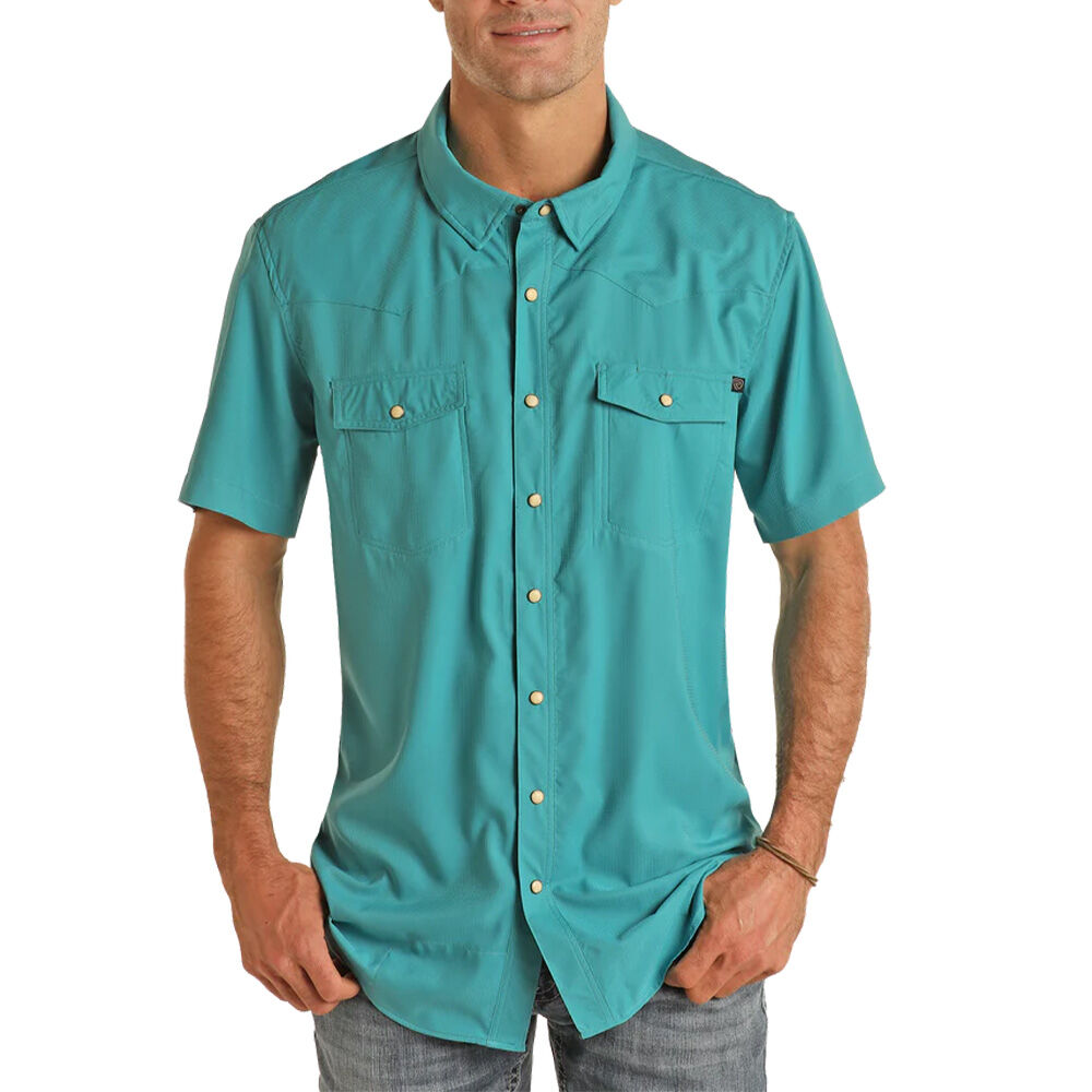 image of Men's TEK Western Stretch Short Sleeve Shirt
