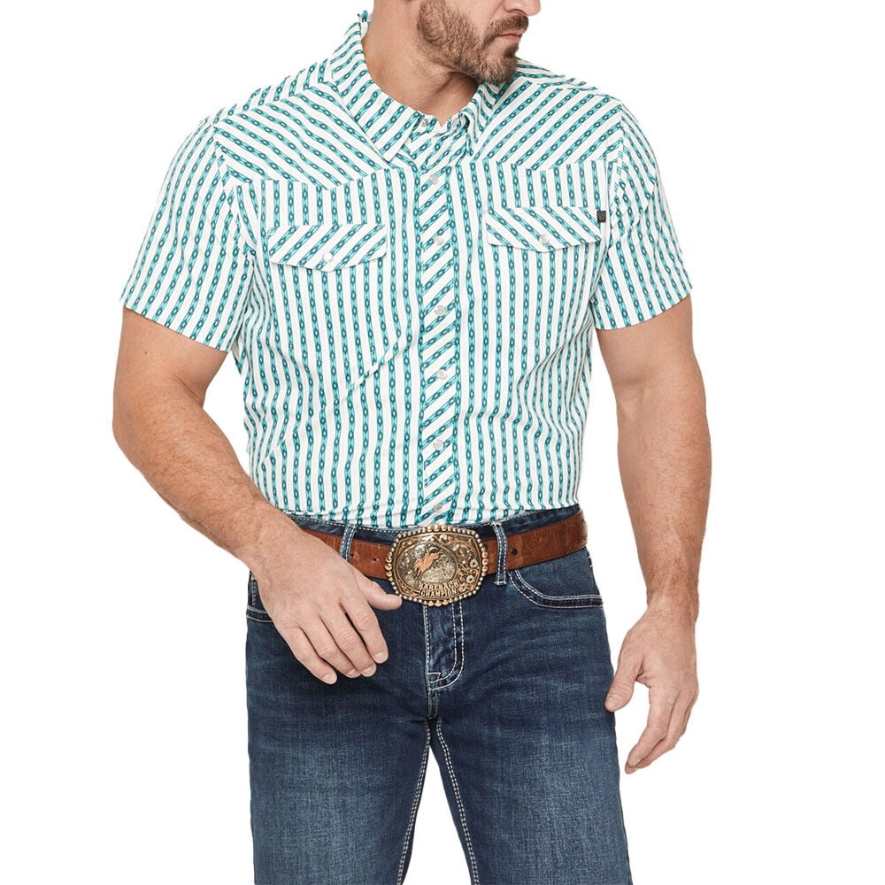 image of Men's Tek Core Southwestern Short Sleeve Stretch Shirt