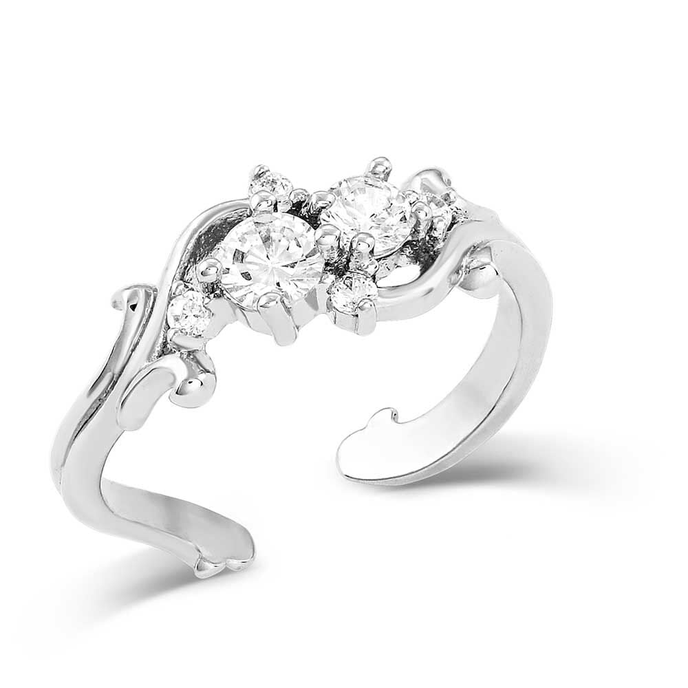 image of Fiery Ice Silver Crystal Ring