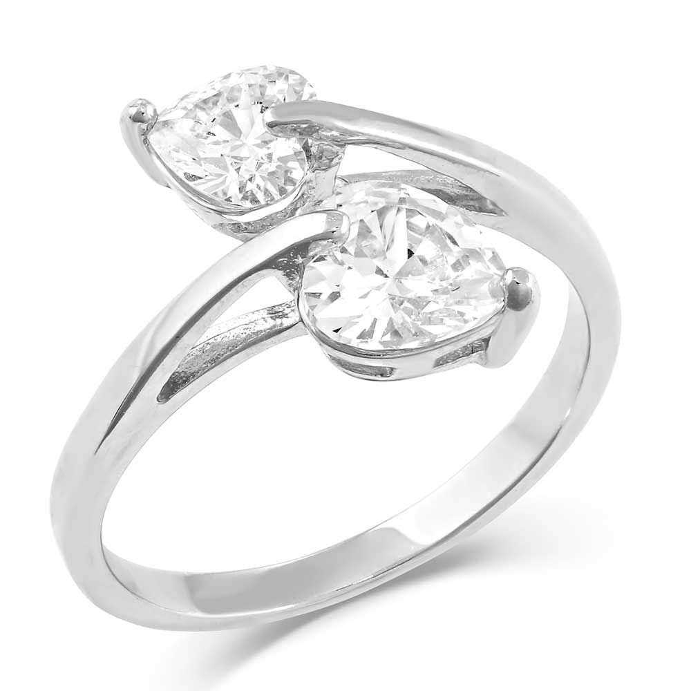 image of Lily Pad Crystal Wrap Ring