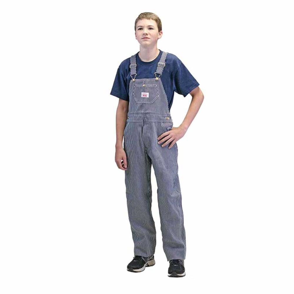 image of Youth Superior Stripe Bib Overall