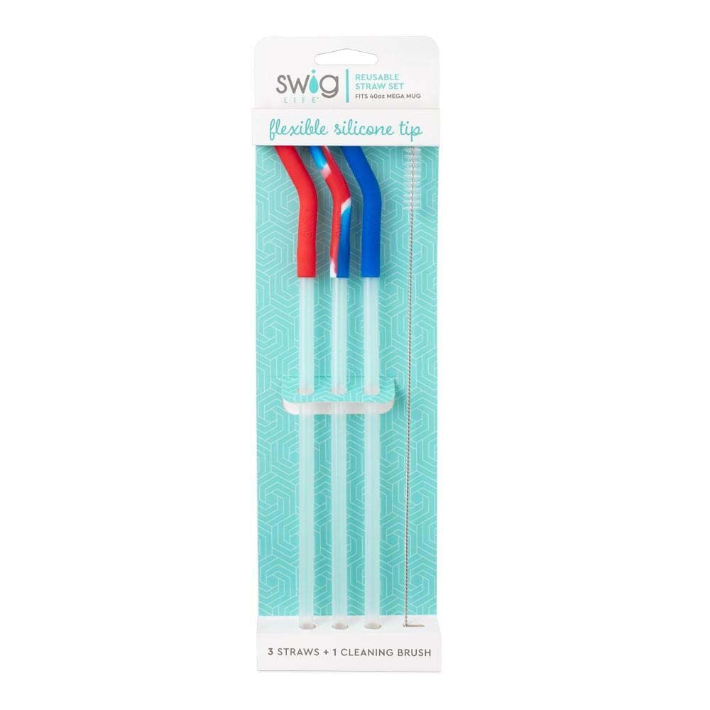 image of All American Reusable Straw Set (Mega Mugs)